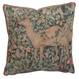 Two Does In A Forest Small French Cushion