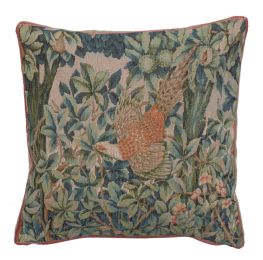 A Pheasant In A Forest Small French Cushion