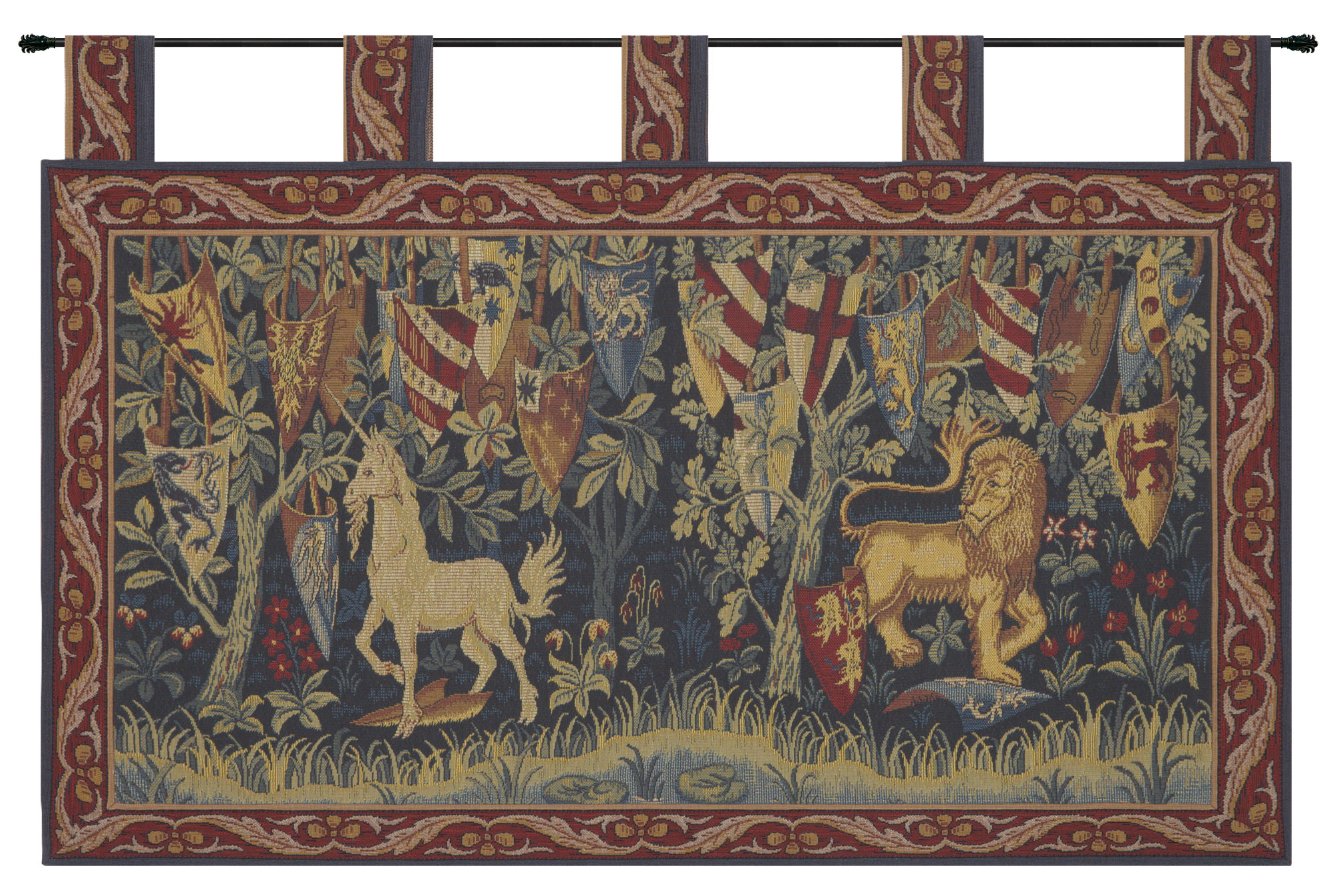 Lion et Licorne Heraldiques French Tapestry