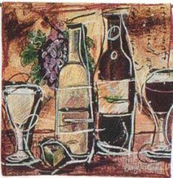 Wine and Cheese Fine Art Tapestry