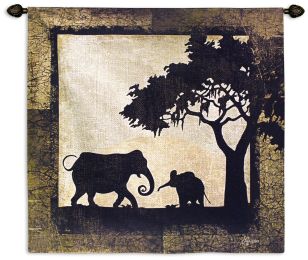 Serengeti Elephants Small Wall Tapestry