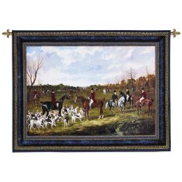 The Meet of the East Suffolk Hounds at Chippenham Park Wall Tapestry