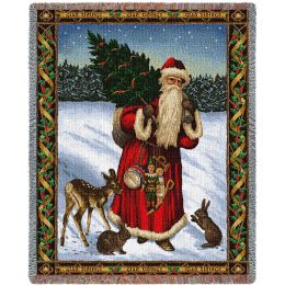 Father Christmas Red Blanket