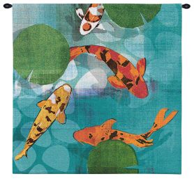 Lucky Koi Small Wall Tapestry
