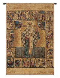 Saint Nicholas with Lurex Italian Tapestry