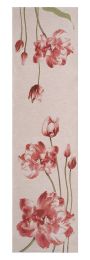 An Armful of Red Tulips White  French Table Runner