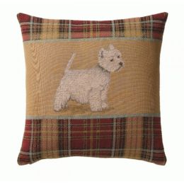 Westie Red  French Cushion