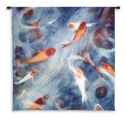 Koi Pond Large Tapestry Wall Art