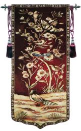 Wild Birds and Flowers Right Tapestry Wall Art