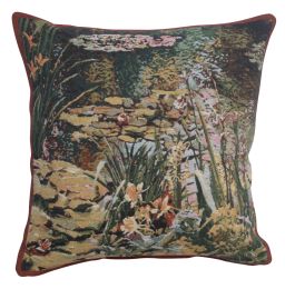 Yellow Flowers Monet's Garden  European Cushion