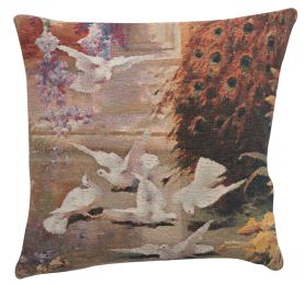 Peacock & Doves European Cushion