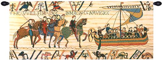 William Embarks Without Border French Tapestry (Size: H 30 x W 75)