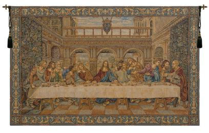 The Last Supper IV Italian Tapestry (Size: H 17 x W 26)