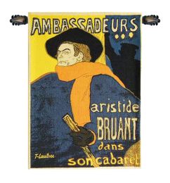 Artistide Bruant Lautrec  European Tapestry (Size: H 24 x W 19)