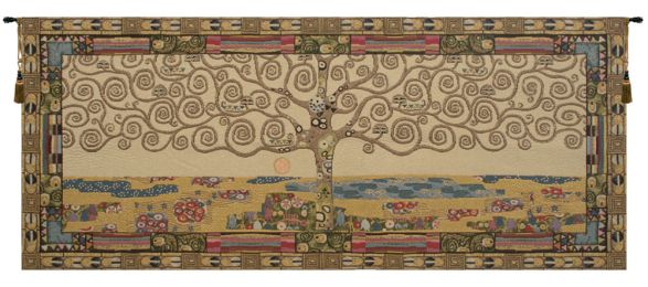 Tree of Life by Klimt I Italian Tapestry (Size: H 36 x W 52)