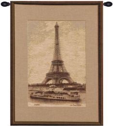 Eiffel Tower IV French Tapestry (Size: H 38 x W 28)