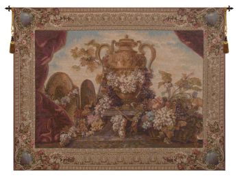 Vase and Raisins French Tapestry (Size: H 58 x W 78)