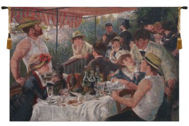 Luncheon of Boating Party Belgian Tapestry Wall Art (Size: H 50 x W 76)